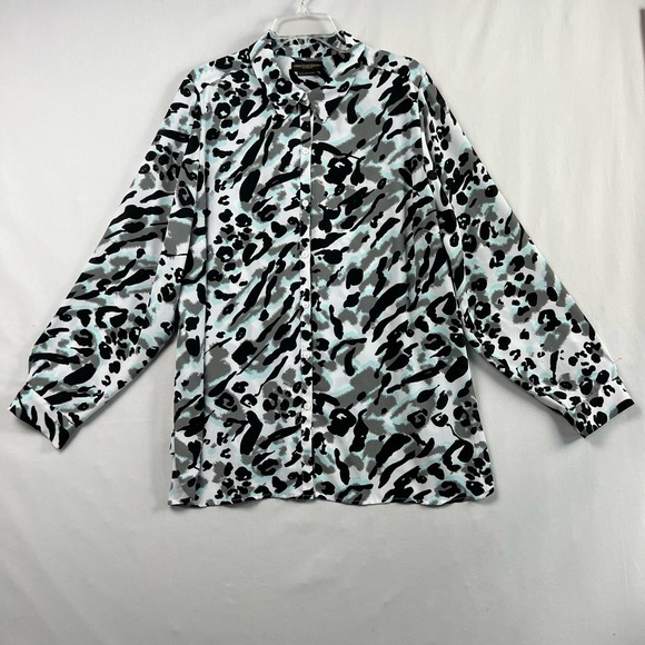 Lane Bryant Tops - Christian Siriano For Lane Bryant Blouse Womens 22/24 Leopard Animal Print